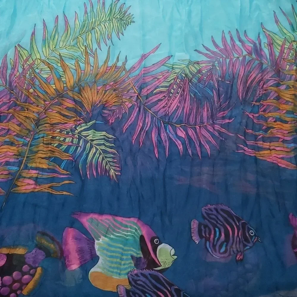 SAX Tropical Under the Sea Sarong Beach Swim Cover Up NWT